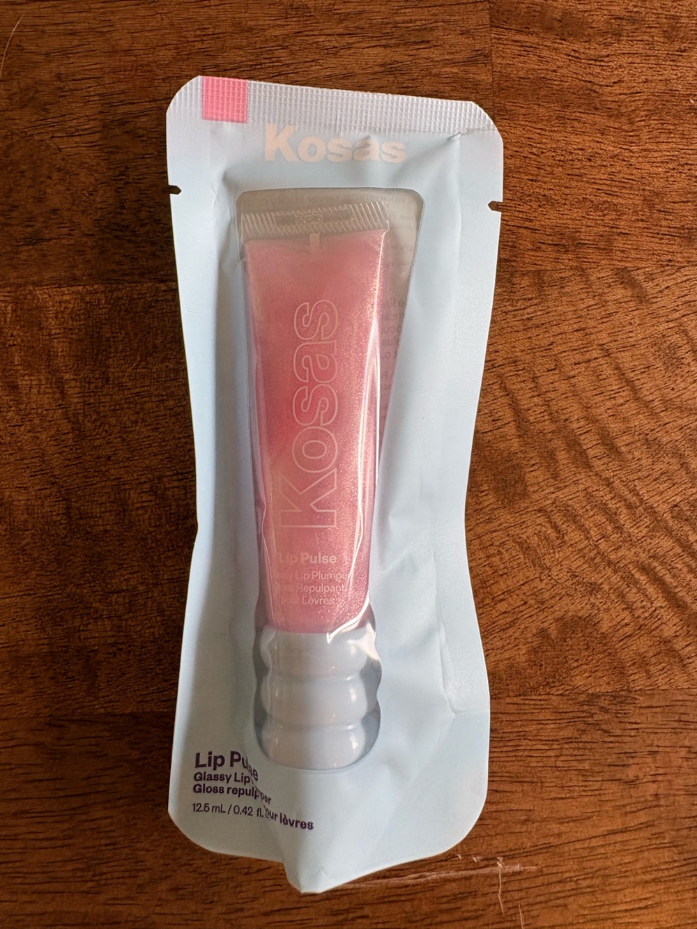 Kosas Lip Pulse Gloss — Aura Flare (Sheer Pink Shimmer)